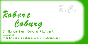 robert coburg business card